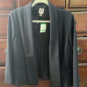 Anne Klein navy blue blue blazer